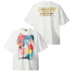 Camiseta de manga corta GALLERYt con estampado de exhibición de autos lavados, diseño holgado y retro, moda de verano unisex - Product Image 4