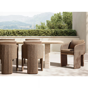 <span class=keywords><strong>Hideaway</strong></span> travertin table à manger moderne de luxe ensemble de salle à manger avec 8 chaises - Product Image 4