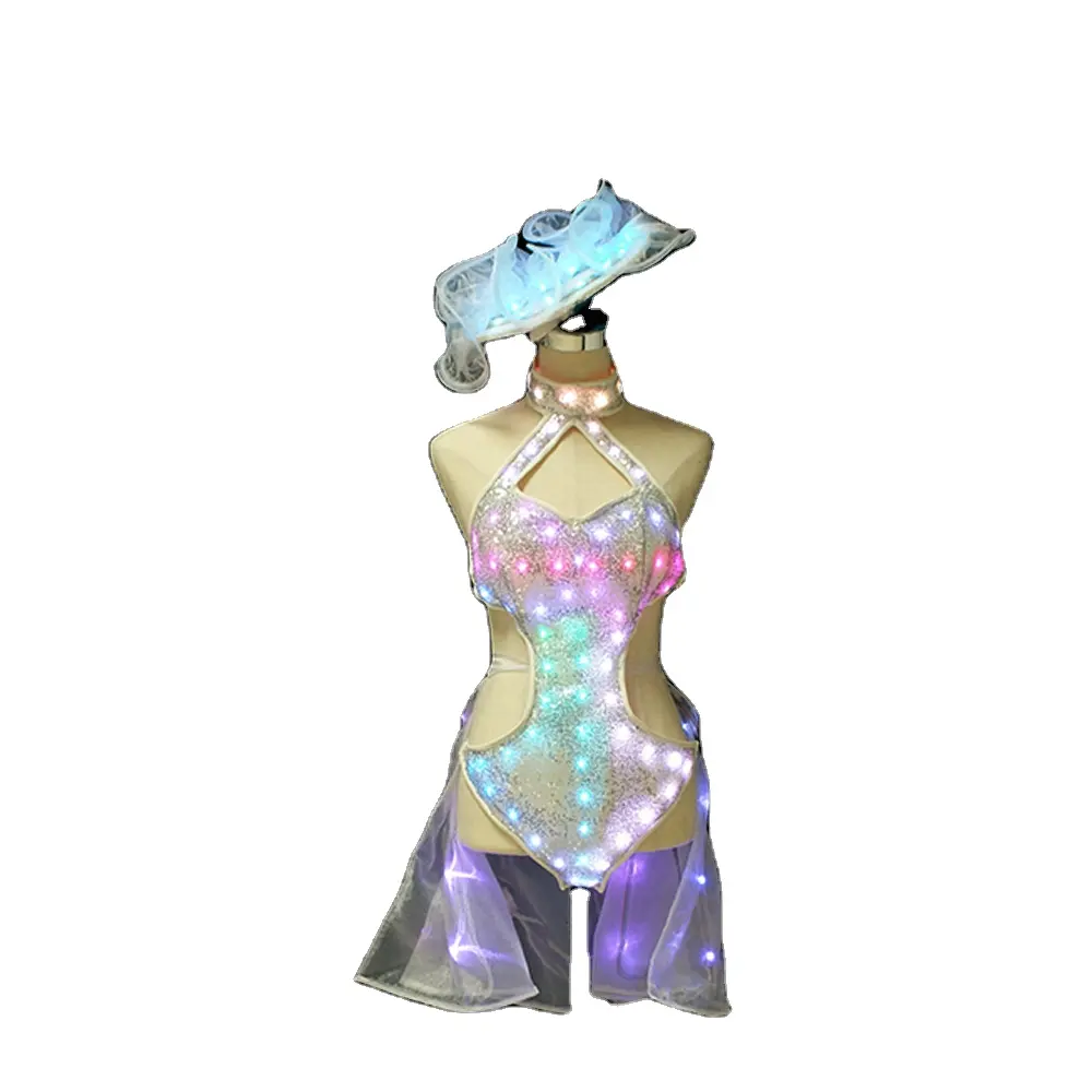 Vendita calda abbigliamento donna colorato vestiti a Led vestito da fata Costume vestito Club Party Theme Park