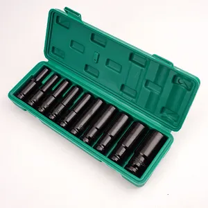 1/2 Socket Set of 10 Hexagonal Tire Chrome Vanadium Steel Pneumatic Socket