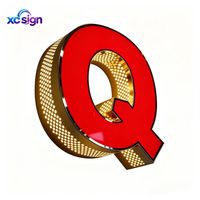 Enseigne LED 3D personnalisée en acrylique rétroéclairée, transformateur, canal en acier inoxydable, identification métallique pour façade de magasin commercial