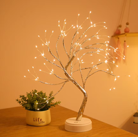 Arbre artificiel moderne en métal en forme de bouleau à LED, télécommande, lumière chaude multicolore, intensité réglable, alimentation USB/piles, pour les fêtes