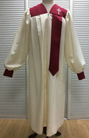 Robe de chœur d'église vêtements à manches longues robes de chœur gratuites pour prêtre