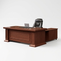 Bureau de direction, bureau simple et moderne, nouveau style chinois, bureau de direction haut de gamme en bois, ensemble de chaise
