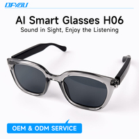 Lunettes de traduction IA H06 à conduction osseuse, écouteurs intra-auriculaires étanches IPX-4, lunettes intelligentes magnétiques pour OEM ODM