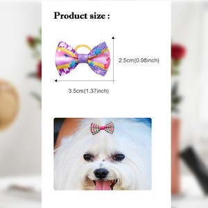 Accesorios para el Cabello de Mascotas Estilo Princesa, Lazo Elegante de Plástico y Tela, Diseño de Pájaro Animal Lindo con Estampado Sólido para Gatos y Perros - Product Image 5
