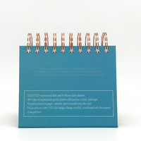 Calendario de Escritorio Personalizado al por Mayor, con Doble Espiral, Tapa Dura, Papel de Arte, Encuadernación Wire-o, Color y Logotipo Personalizados, para Publicidad, 365 Días