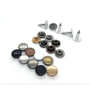 Rivets métalliques en laiton à double capuchon, personnalisés, en gros, économiques, pour jeans, chaussures, vêtements, sacs en cuir et accessoires - Product Image 1