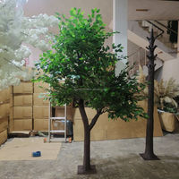A199-Faux arbre à feuilles pour la maison et le jardin, grand arbre banian artificiel pour la décoration intérieure et extérieure
