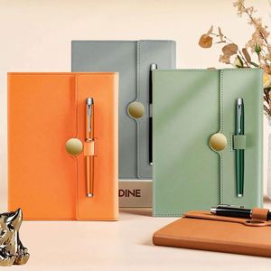 Customizable Exquisite <b>Notepad</b> Set Business Gift Leather <b>A5</b> Hardcover Planner Book with Pen - Product Image 4