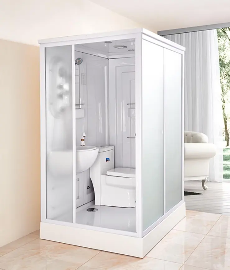 Fast Installation Ready Made Prefab Shower Bathrooms Toilet Shower Cubicle Set
