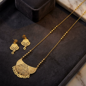Wholesale 14K18K24K Gold Filled Dubai Style Jewelry Set Fashion <b>Necklaces</b> Traditional Turkish Design <b>Long</b> Wedding Jewelry Set - Product Image 2