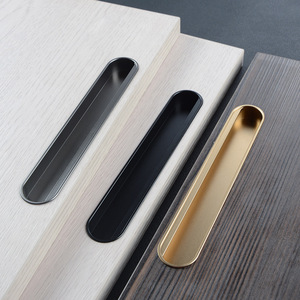 Manija Minimalista Deslizante de Aleación de Aluminio con Diseño Oculto para Puertas de Cocina y Armarios de Dormitorio - Duradera y de Fácil Instalación - Product Image 3