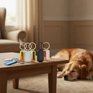 Porte-clés en métal gravé au laser personnalisé, pendentif en alliage de zinc, étiquette de luxe pour animaux de compagnie avec logo personnalisé, cadeau tendance pour les fêtes et les vacances - Product Image 2