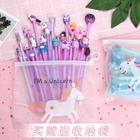 Stylo Gel Silicone Kawaii Style Coréen Animaux Mignons Créatif Dessin Animé 0.38mm Stylo Signature pour École Bureau Fournitures de Papeterie en Gros