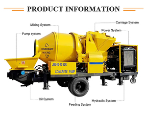 Mezcladora de Concreto Portátil JBS40, Camión Mezclador y Bomba de Concreto Usado con Motor Diésel - Product Image 6