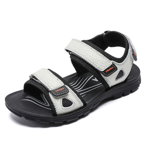 Sandales en cuir véritable pour garçons, taille 31-39, plage, extérieur, mode, sandales en cuir pour enfants - Product Image 1