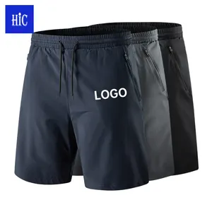 Shorts de sport à cinq points pour hommes, culottes d'été, respirantes, en soie glacée, mince, séchage rapide, pantalons de Gym décontractés, vente en gros,