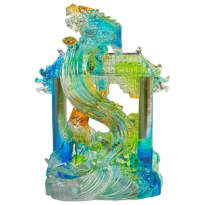 Handmade pha lê thủy tinh nghệ thuật <span class=keywords><strong>2025</strong></span> thiết kế mới chì liuli điêu khắc cho trang trí nội thất - Product Image 4