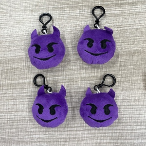 Porte-clés Expression 6 cm, Poupées en Peluche Créatives et Mignonnes de Dessin Animé, Pendentifs Porte-clés en Peluche <span class=keywords><strong>Smiley</strong></span> - Product Image 2