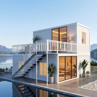 Casa Contenedor Prefabricada Impermeable de 20 pies, Modular, Ensamblada con Pernos, Edificio Temporal para Vivienda, Módulo de Casa Contenedor