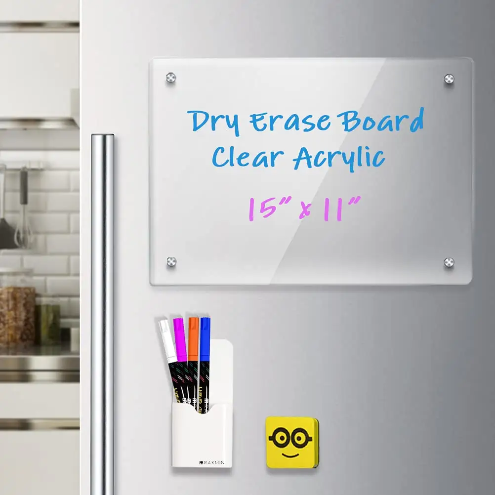 Reusable Clear Acrylic Monthly Calendar Dry Erase Board for Office Home School