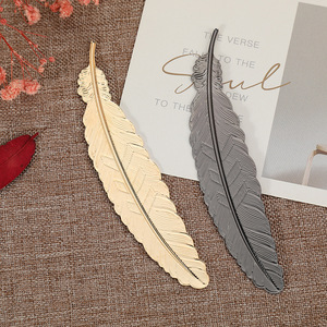 Giá Rẻ Khuyến Mại 3d Tùy Chỉnh Vàng Kim Loại Feather Bookmark/Feather Cuốn Sách Đánh Dấu - Product Image 5