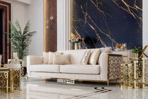 Set di divani con struttura in acciaio inossidabile di lusso moderno miglior <span class=keywords><strong>arredamento</strong></span> per la casa copertura in tessuto Villa ufficio Hotel soggiorno sala-vendita calda - Product Image 3