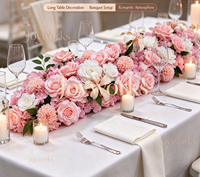 Centre de table de mariage de luxe, arrangement floral artificiel, décoration florale haut de gamme pour allée de banquet, événements et fêtes