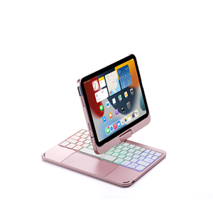 เคสแท็บเล็ตคีย์บอร์ดแบบทัชแพดแบบไร้สายหมุนได้360องศาสำหรับ <span class=keywords><strong>iPad</strong></span> Mini A17 <span class=keywords><strong>Pro</strong></span> 8.3นิ้วสีโรสโกลด์2024นิ้ว - Product Image 3