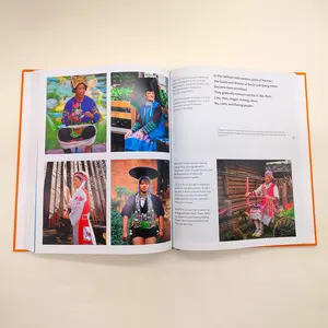 Servicio de impresión de libros diarios revista folleto fotográfico de tapa dura A4 inglés personalizado