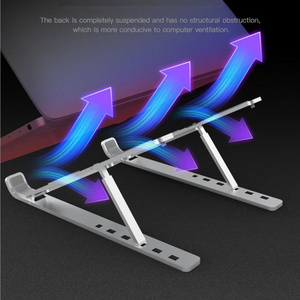 Adjustable Folding Aluminum Alloy Lap <strong>Desk</strong> <strong>Laptop</strong> Riser <strong>Stand</strong> for <strong>Laptop</strong> Computer - Product Image 4