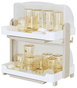 Premium 2-Tier Beige Baby Bottle <b>Drying</b> <b>Rack</b> BPA Free for Countertop & Kitchen Fast <b>Drying</b> of Bottles & Accessories Organizer - Product Image 6