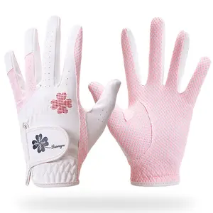Sarung Tangan Golf Versi Korea untuk Wanita, Sarung Tangan Golf Tipe Anti-selip, Sarung Tangan Silikon Telapak Tangan Kiri dan Kanan
