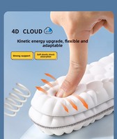 Semelles orthopédiques personnalisées en EVA avec amortisseur de chocs en PU pour athlètes, confortables pour chaussures de sport, ajustables, unisexe