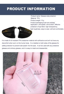 SCQP S008 個人用安全メガネ サイド＆フェイスシールド付き TPUソフトプラスチックフレーム カスタムサングラス 化学実験用 - Product Image 4