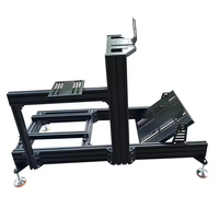 Cockpit de simulation de course en aluminium personnalisé 40120 40160, configuration complète avec siège, pédalier, volant, base pour jeux PC, style Formule 1