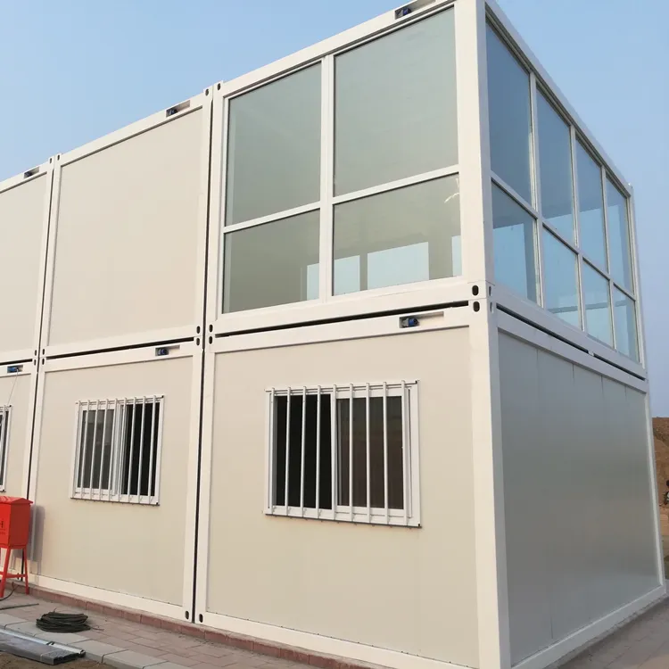 China Construction Immobilien Flat Pack Fertighaus Holz Camping Container winzige Hütte Haus vorgefertigte Lager zum Verkauf