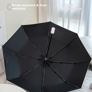 Three-fold Cartoon Red Nose Black Rubber Sunscreen Rain <b>Umbrella</b> for Female Manufacturers Spot Wholesale Printing - Product Image 4