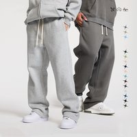 Pantalon de survêtement unisexe en molleton doux et épais, personnalisé avec logo OEM, broderie en coton, idéal pour l'automne et l'hiver, vente en gros