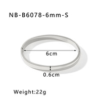 Bracelet minimaliste en acier titane, bracelet épais lisse, bracelet en acier inoxydable plaqué or 18 carats, bijoux fins
