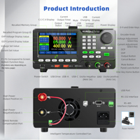KUAIQU KQ7901-80-20 80V 20A 400W Catu Daya DC Terprogram dengan Layar TFT 5-Digit dan Grafik Kurva untuk Uji Penuaan Industri