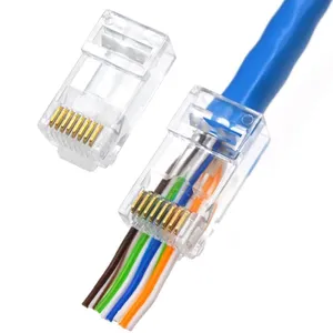 고속 CABL 고양이 6 와이어 rg45 커넥터 이더넷 케이블 통과 8p8c UTP EZ RJ45 cat6 플러그 커넥터