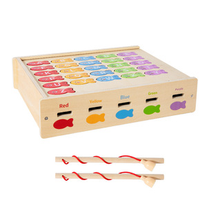 Bambini giocattolo educativo in legno alfabeto forma di Sorter gioco per la classificazione di colore cognitivo apprendimento precoce giocattolo di pesca per - Product Image 5