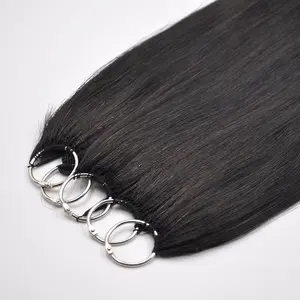 Großhandel 100% Chinese Virgin Remy Human Feather Line Feder spitze Haar verlängerungen