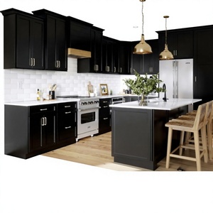 American Large-Scale Commercial Cabinetry Projects Wholesale Premium Quality Solid Wood Cabinets Pantry RTA Kitchen Cabinet - Product Image 1