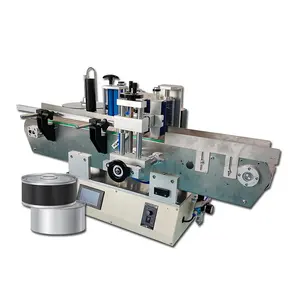 automatic tabletop label applicator positioning vial jar small bottle labeling machine with coding print date
