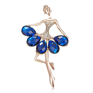 Broches Transfronterizos Europeos y Americanos: Adornos Antideslumbrantes para Trajes con Diseños <span class=keywords><strong>de</strong></span> Diamantes, Goteo <span class=keywords><strong>de</strong></span> Aceite, Chicas Bailarinas, Flores, Animales y Geométricos - Product Image 3