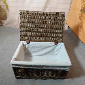 Panier d'escalier en rotin et corde de coton JY, panier de pique-nique en osier de jonc de mer, panier de rangement pour cadeaux - Product Image 1