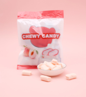 Op maat gemaakte OEM fruitmelk snoepjes zure gummy pectine sap snoepjes gemengde zachte kauwgom bulk groothandel korting los